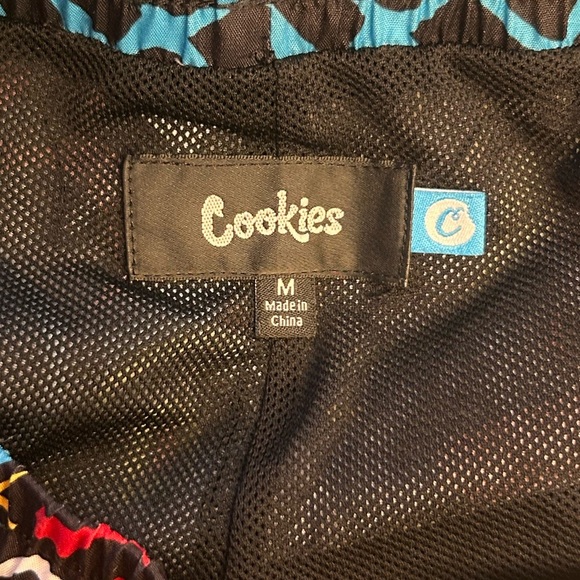 Cookies SF Swim Trunks 8" Lined Spell-Out All Over Print Colorful Pockets Size M - Picture 5 of 7